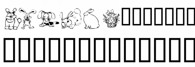 KR Bunny Dings خط أحرف صغيرة