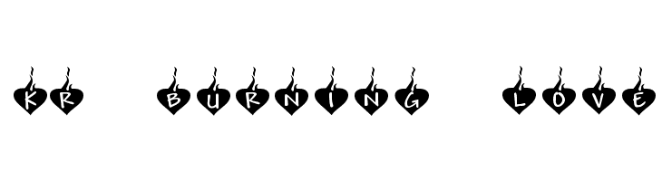KR Burning Love Font