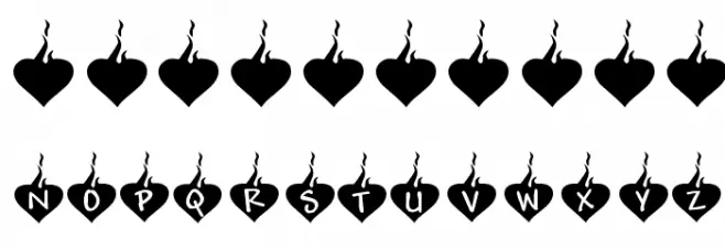 KR Burning Love Font OTHER CHARS