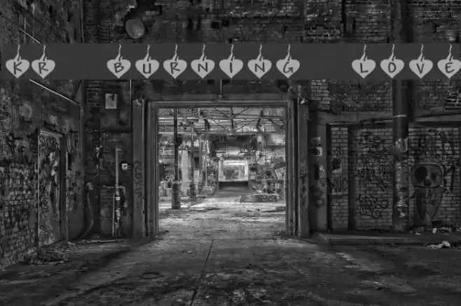 KR Burning Love Font examples