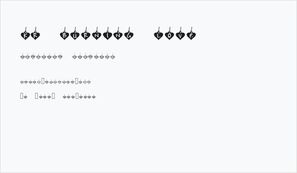 KR Burning Love Business Card