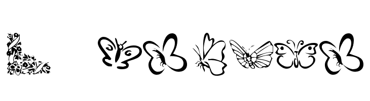 KR Butterflies Font