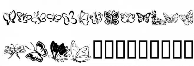KR Butterflies Font OTHER CHARS