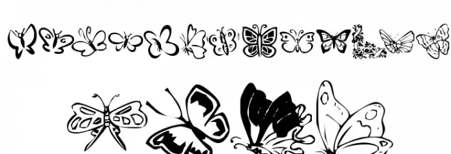 KR Butterflies फ़ॉन्ट अपरकेस