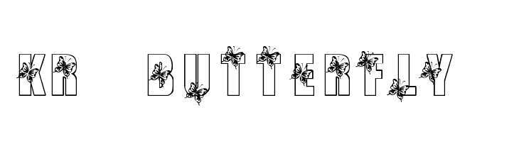 KR Butterfly 3  Frei Schriftart Herunterladen