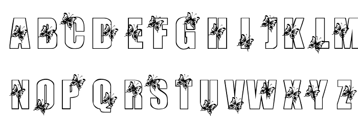 KR Butterfly 3 Font LOWERCASE