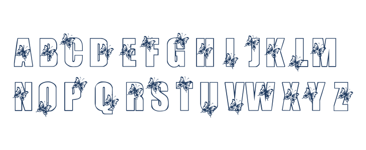 KR Butterfly 3 Lowercase