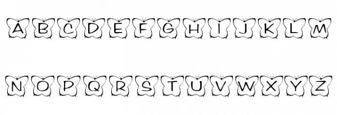 KR Butterfly Two Font Litere mari