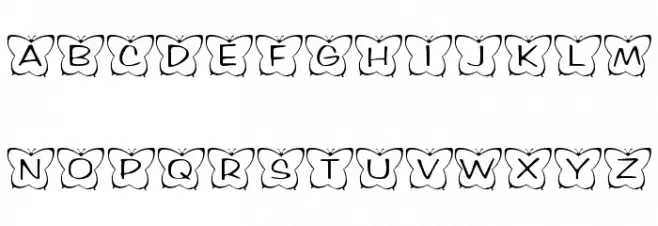 KR Butterfly Two 字体 小写