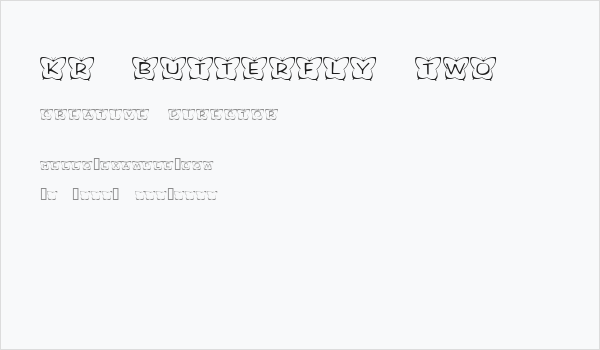 KR Butterfly Two Business Card