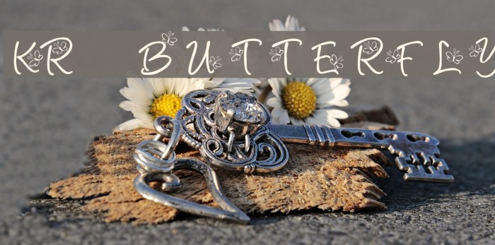 KR Butterfly Font examples