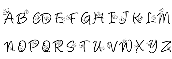 KR Butterfly Font LOWERCASE