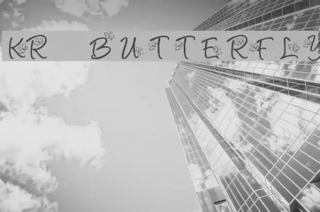 KR Butterfly Font examples