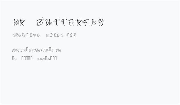 KR Butterfly Business Card