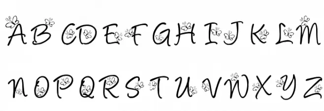 KR Butterfly फ़ॉन्ट लोअरकेस