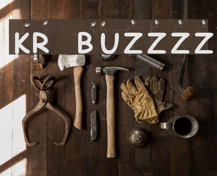 KR Buzzzz Font examples