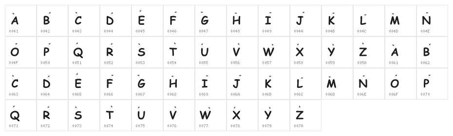 KR Buzzzz Character Map