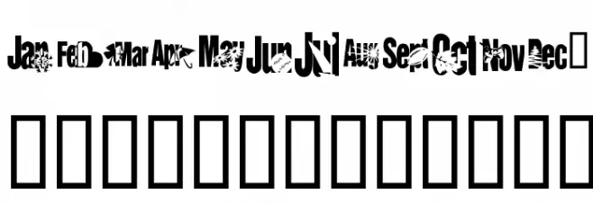 KR Calendar Font OTHER CHARS