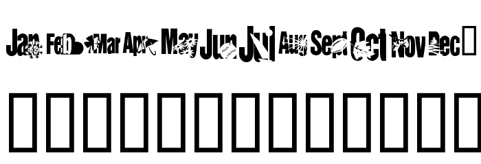 KR Calendar Font OTHER CHARS