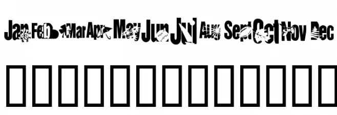 KR Calendar Fuentes MINÚSCULAS