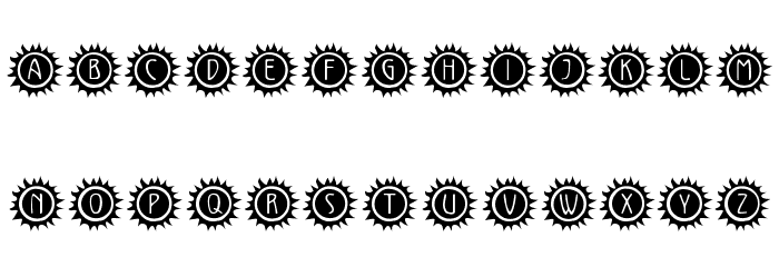 KR California Sun Font LOWERCASE