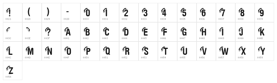 KR Call Me Character Map