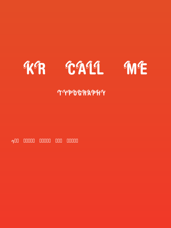 KR Call Me Poster