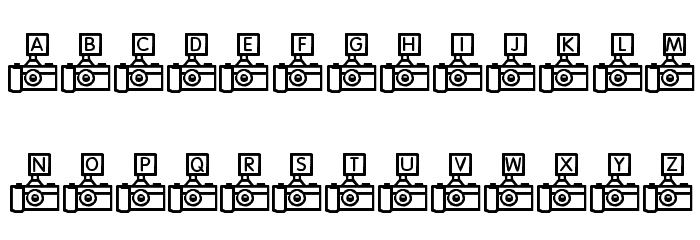KR Camera Fun Font LOWERCASE