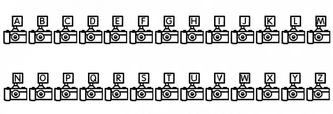 KR Camera Fun फ़ॉन्ट अपरकेस