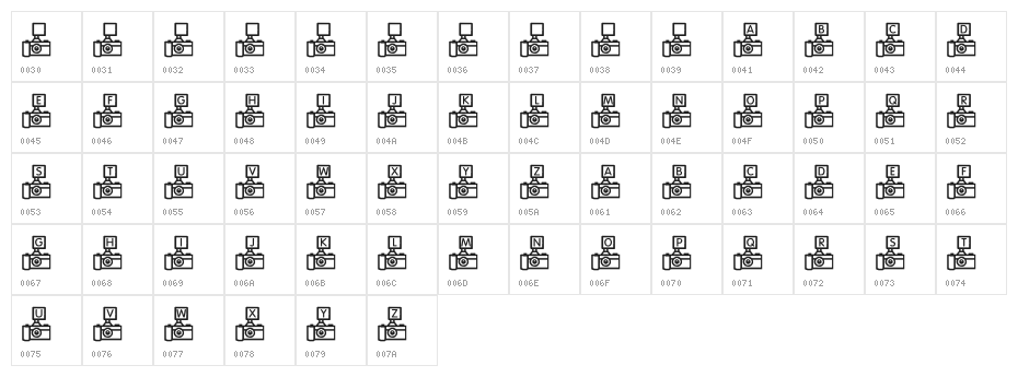 KR Camera Fun Character Map