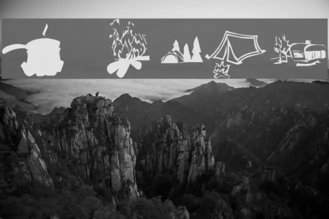 KR Camping Font examples