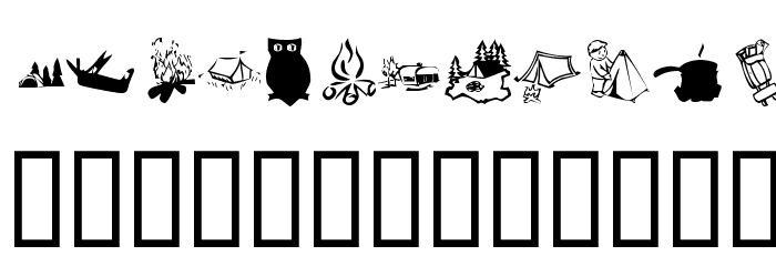 KR Camping Font LOWERCASE