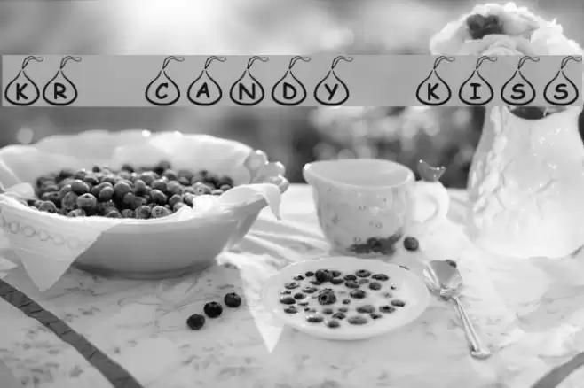 KR Candy Kiss Font examples