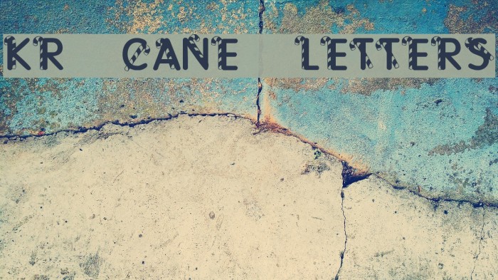 KR Cane Letters Font examples