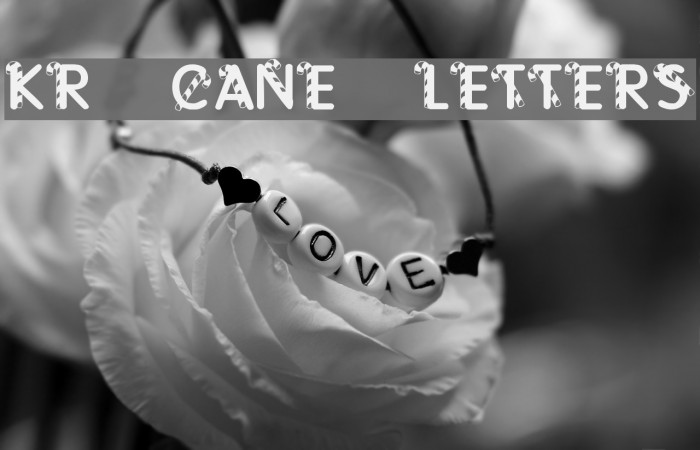 KR Cane Letters Font examples