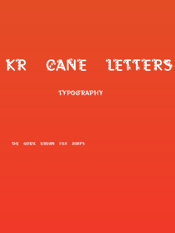 KR Cane Letters Poster