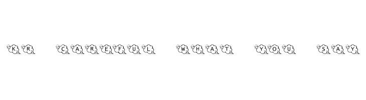 KR Careful What You Say! Font