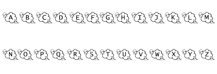 KR Careful What You Say! Font LOWERCASE