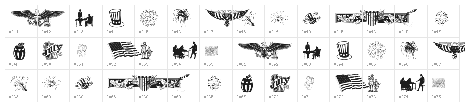 KR Celebrate 2002 Character Map