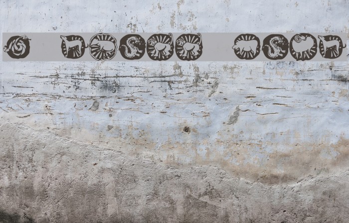 KR Chinese Zodiac Шрифта examples