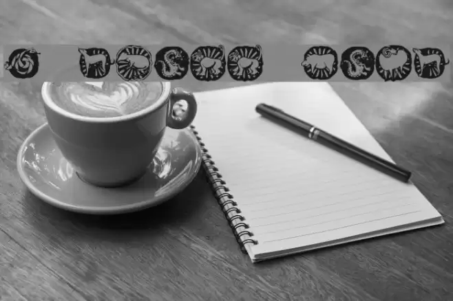 KR Chinese Zodiac Font examples