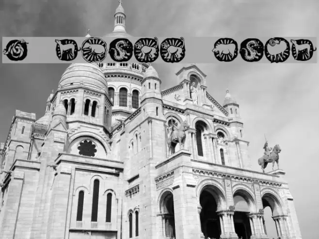 KR Chinese Zodiac Font examples