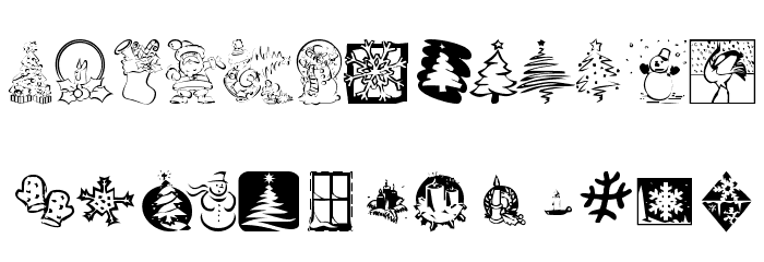 KR Christmas 2001 Font LOWERCASE
