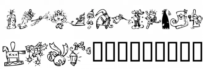 KR Christmas 2002 Dings 2 Font OTHER CHARS