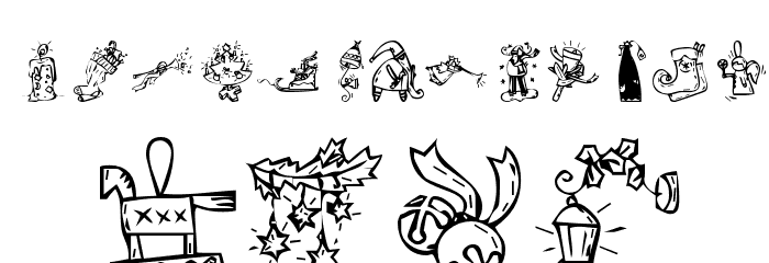 KR Christmas 2002 Dings 2 Font LOWERCASE