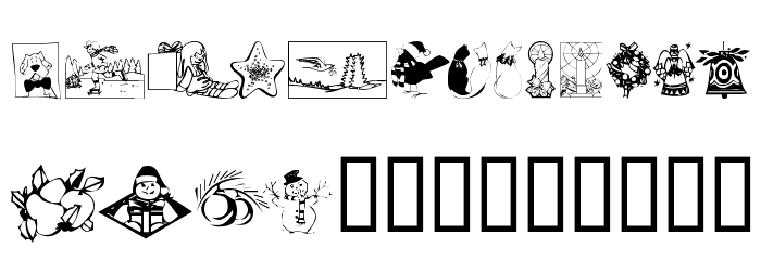 KR Christmas 2002 Dings 5 Font OTHER CHARS