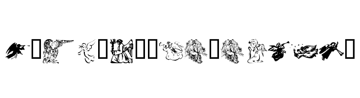 KR Christmas Angels  Frei Schriftart Herunterladen