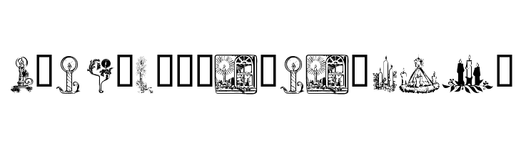 KR Christmas Candles Font