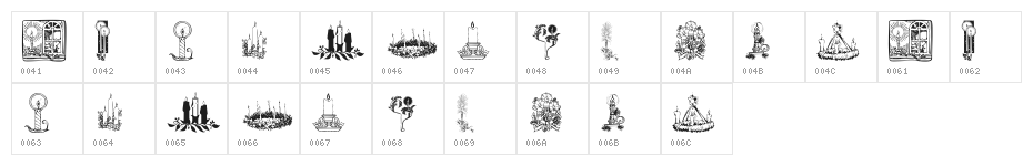 KR Christmas Candles Character Map