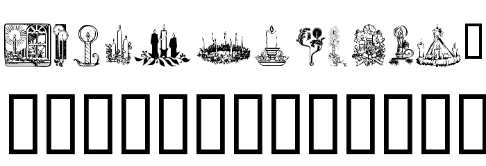 KR Christmas Candles Font LOWERCASE